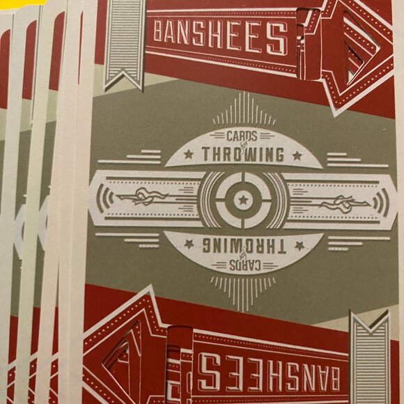 ORIGINAL BANSHEES CARDS FOR THROWING, PRECISION CRAFTED NEW CONDITION, MADE USA - Picture 3 of 9